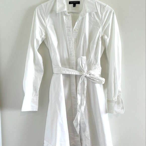 BANANA REPUBLIC White Cotton Dress - Picture 4 of 4